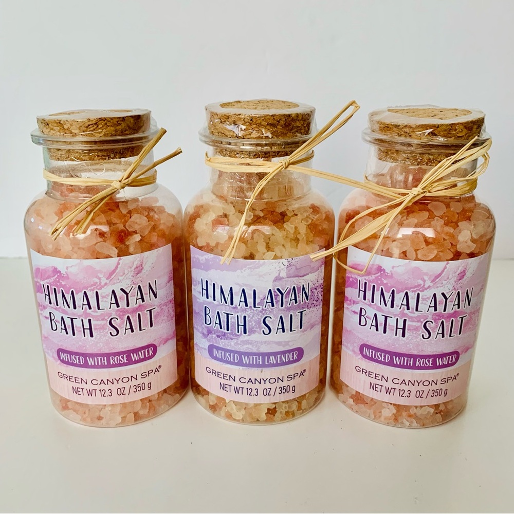Himalayan Bath Salts 3 Infused with Lavender and Rose Water You get all Three